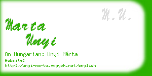 marta unyi business card