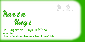 marta unyi business card